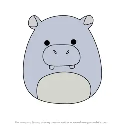 How to Draw Benedict the Hippo from Squishmallows