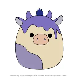 How to Draw Benito the Blueberry Cow from Squishmallows