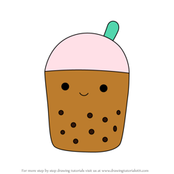 How to Draw Bernice the Boba Tea from Squishmallows