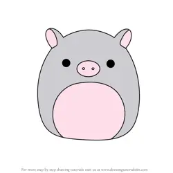How to Draw Bessa the Pig from Squishmallows
