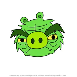 How to Draw Grouchy Pig from Angry Birds Pigs