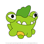 How to Draw Bom Nom from Cut the Rope