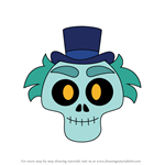 How to Draw Hatbox Ghost from Disney Emoji Blitz