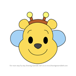 How to Draw Honey Bee Pooh from Disney Emoji Blitz