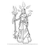 How to Draw Inara from Paladins