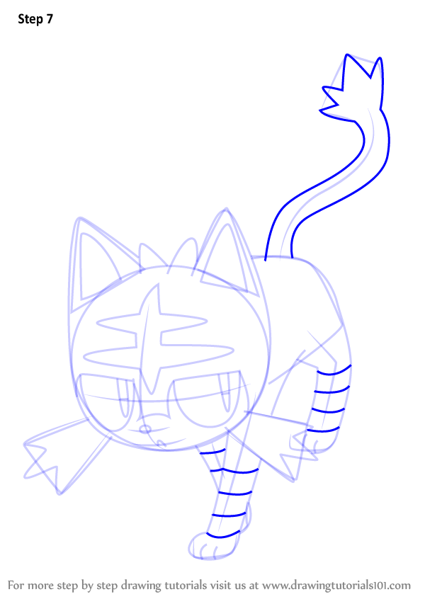 Learn How to Draw Litten from Pokemon Sun and Moon (Pokémon Sun and ...