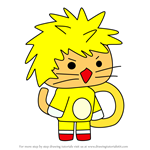 How to Draw Gold Hedgehog from StrikeForce Kitty