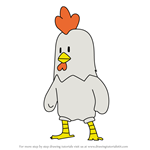 How to Draw Chicken from Stumble Guys