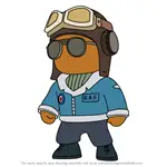 How to Draw Pilot Crasher from Stumble Guys