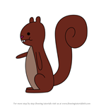 How to Draw Squirrel Lover from Adventure Time