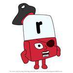 How to Draw R from Alphablocks