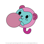 How to Draw Swing the Monkey from Pikmi Pops