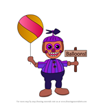 How to Draw Balloon Girl JJ from Five Nights at Freddy's