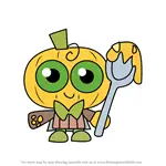 How to Draw Thumpkin from Moshi Monsters