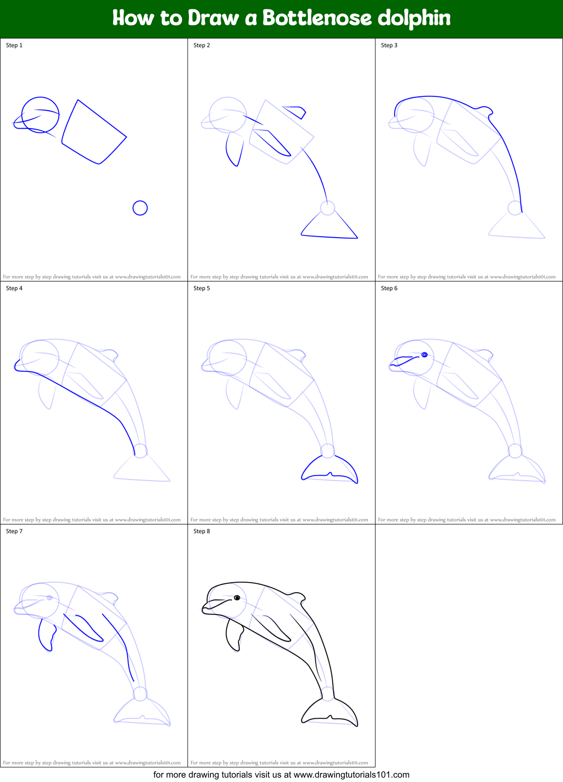 How to Draw a Dolphin (Easy to Follow!) | Design Bundles