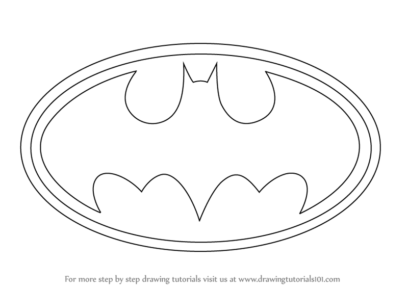 Learn How To Draw Batman Logo Batman Step By Step Drawing Tutorials - how to draw batman logo roblox