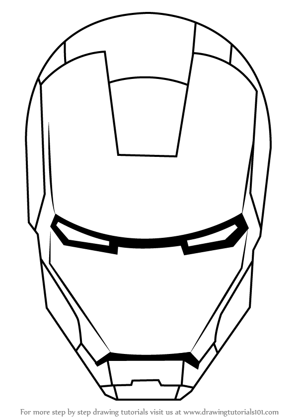 iron man simple drawing