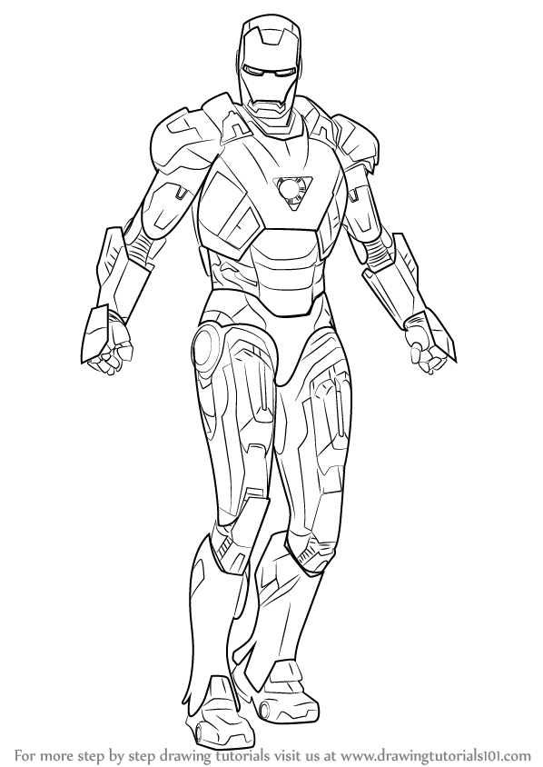 Iron Man Drawing - How To Draw Iron Man Step By Step