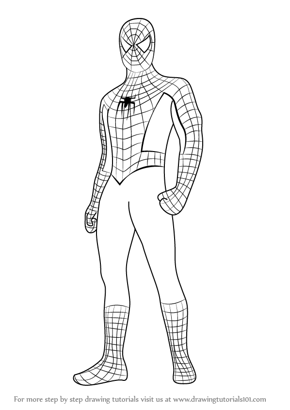 spiderman drawing easy