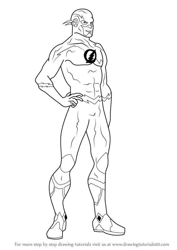 the flash superhero drawing