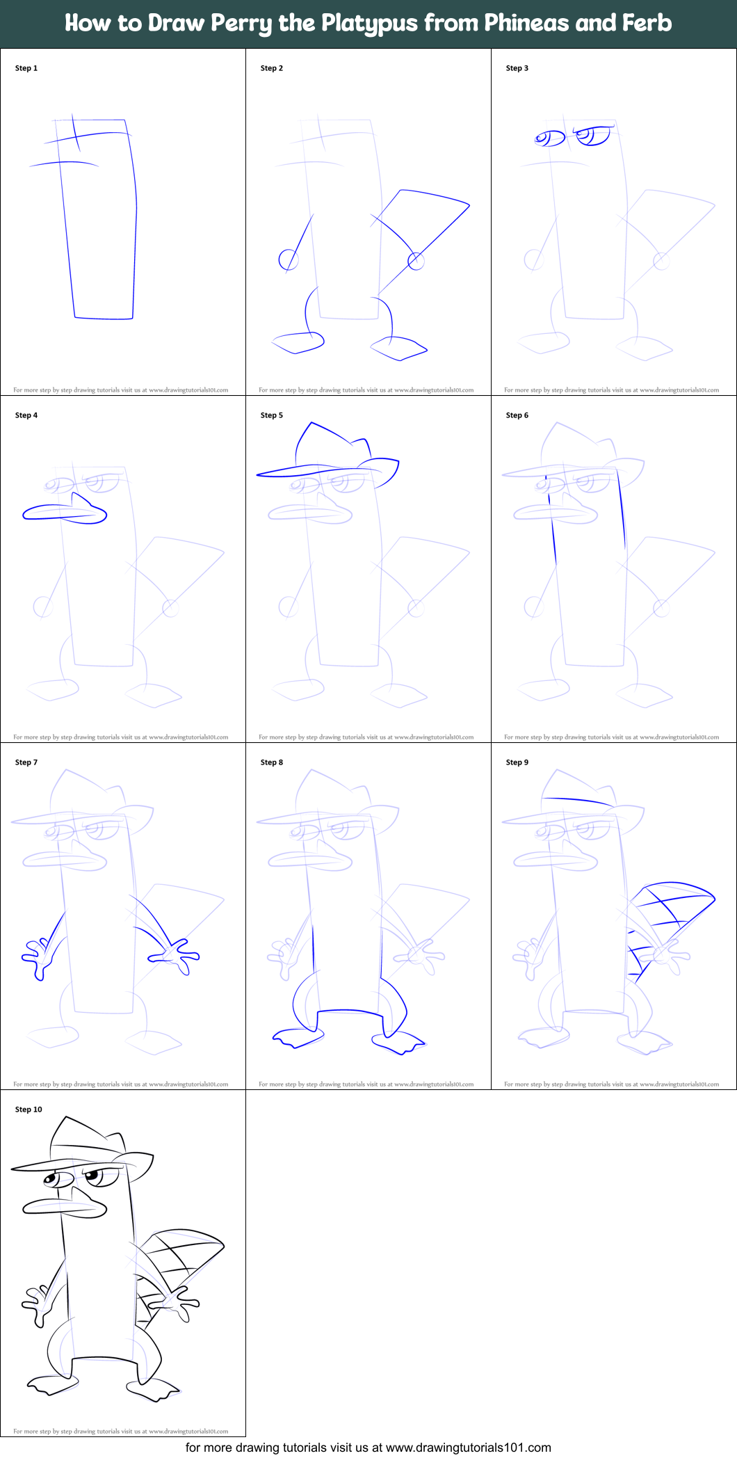 Featured image of post How To Draw Perry The Platypus From Phineas And Ferb When learning how to draw the phineas and ferb character perry the platypus start off with a pencil sketch