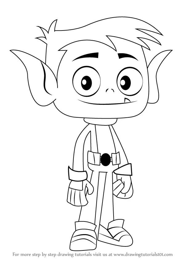 Learn How To Draw Beast Boy From Teen Titans Go (Teen Titans Go!) Step By  Step : Drawing Tutorials