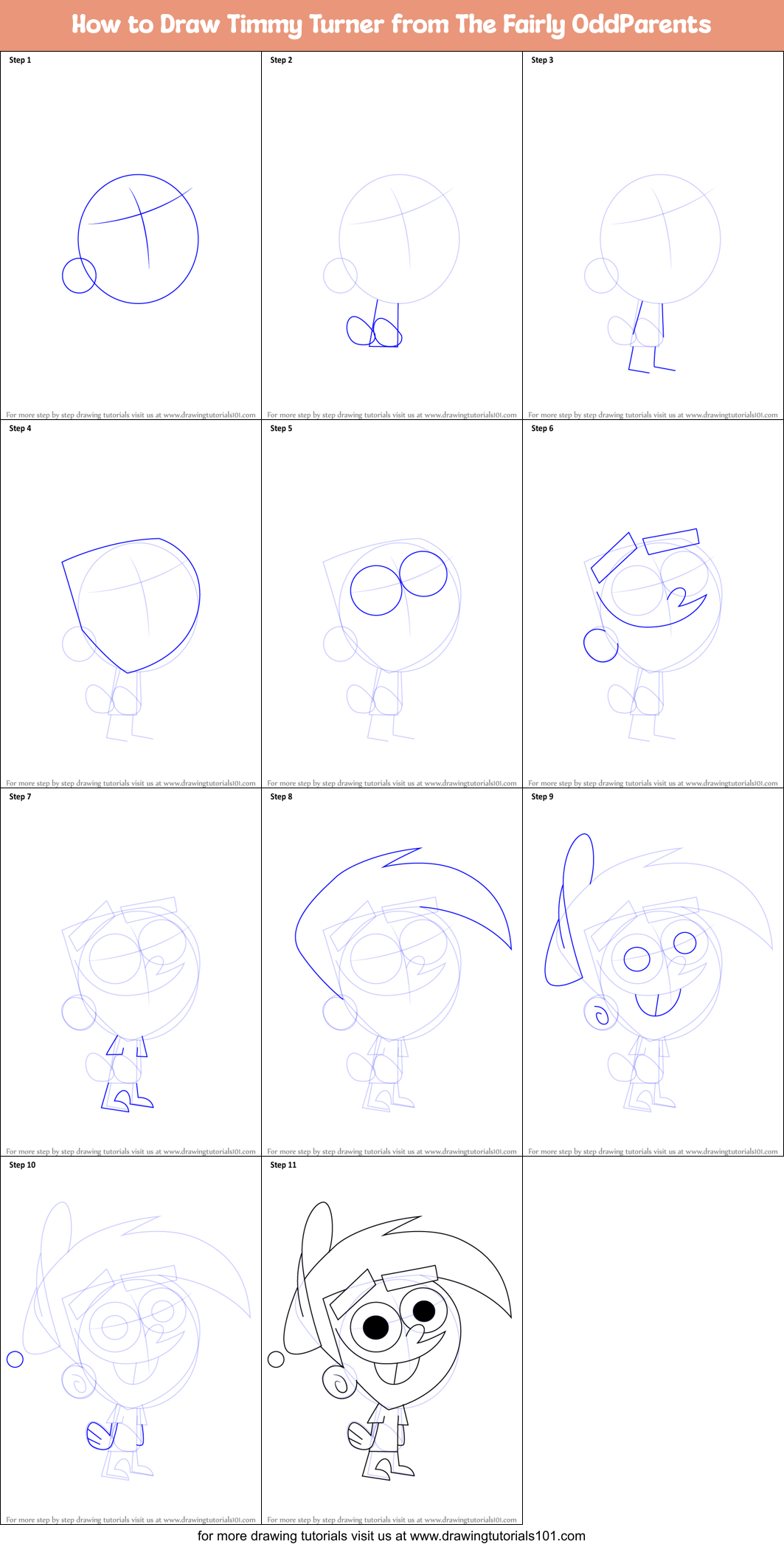 Featured image of post How To Draw Timmy Turner Step By Step If you love this character just follow this guide and you ll learn how to draw sketch and color this wacky guy in a few simple steps