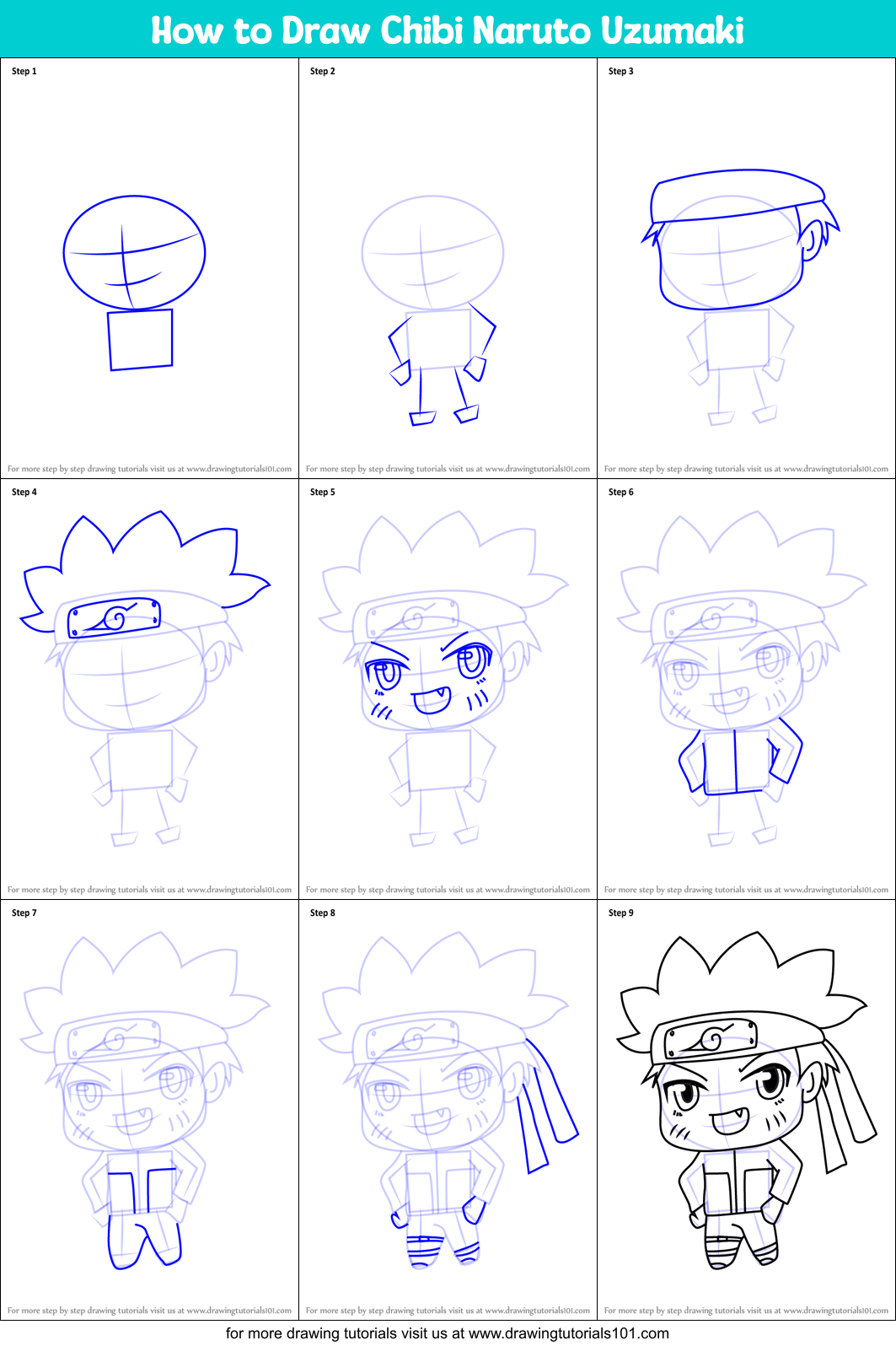 chibi naruto characters drawing