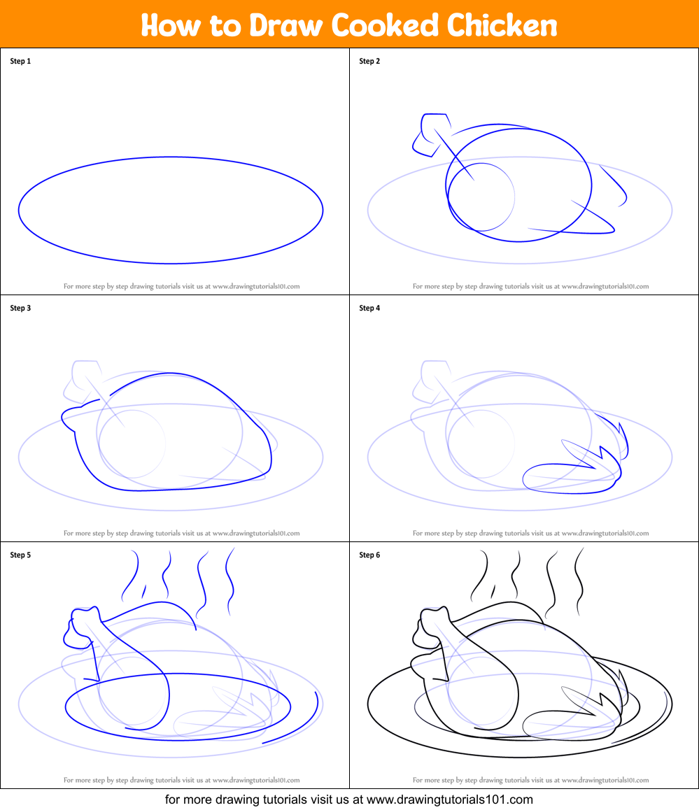 Chicken dish drawing Cut Out Stock Images  Pictures  Alamy