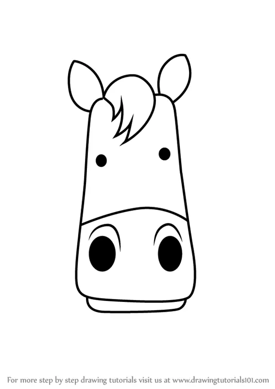 Learn How to Draw a Horse Face for Kids (Animal Faces for Kids) Step by  Step : Drawing Tutorials