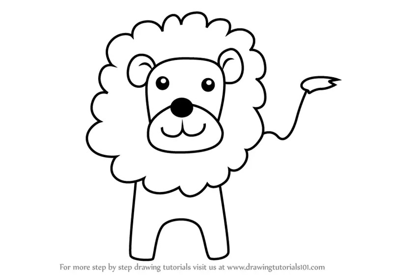 Learn How to Draw a Lion for Kids (Animals for Kids) Step by Step : Drawing  Tutorials