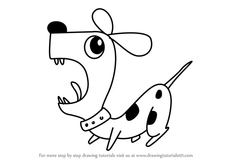 Learn How To Draw A Dog Using Number 5 Animals With Numbers Step By Step Drawing Tutorials
