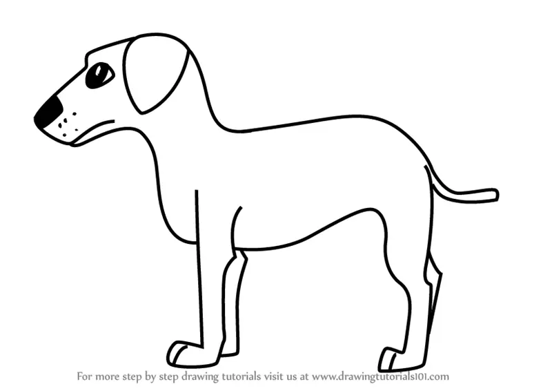Learn How to Draw a Cartoon Dog for Kids (Cartoon Animals) Step by Step :  Drawing Tutorials