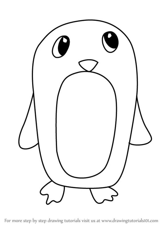 Learn How to Draw a Cartoon Fairy Penguin (Cartoon Animals) Step by Step :  Drawing Tutorials