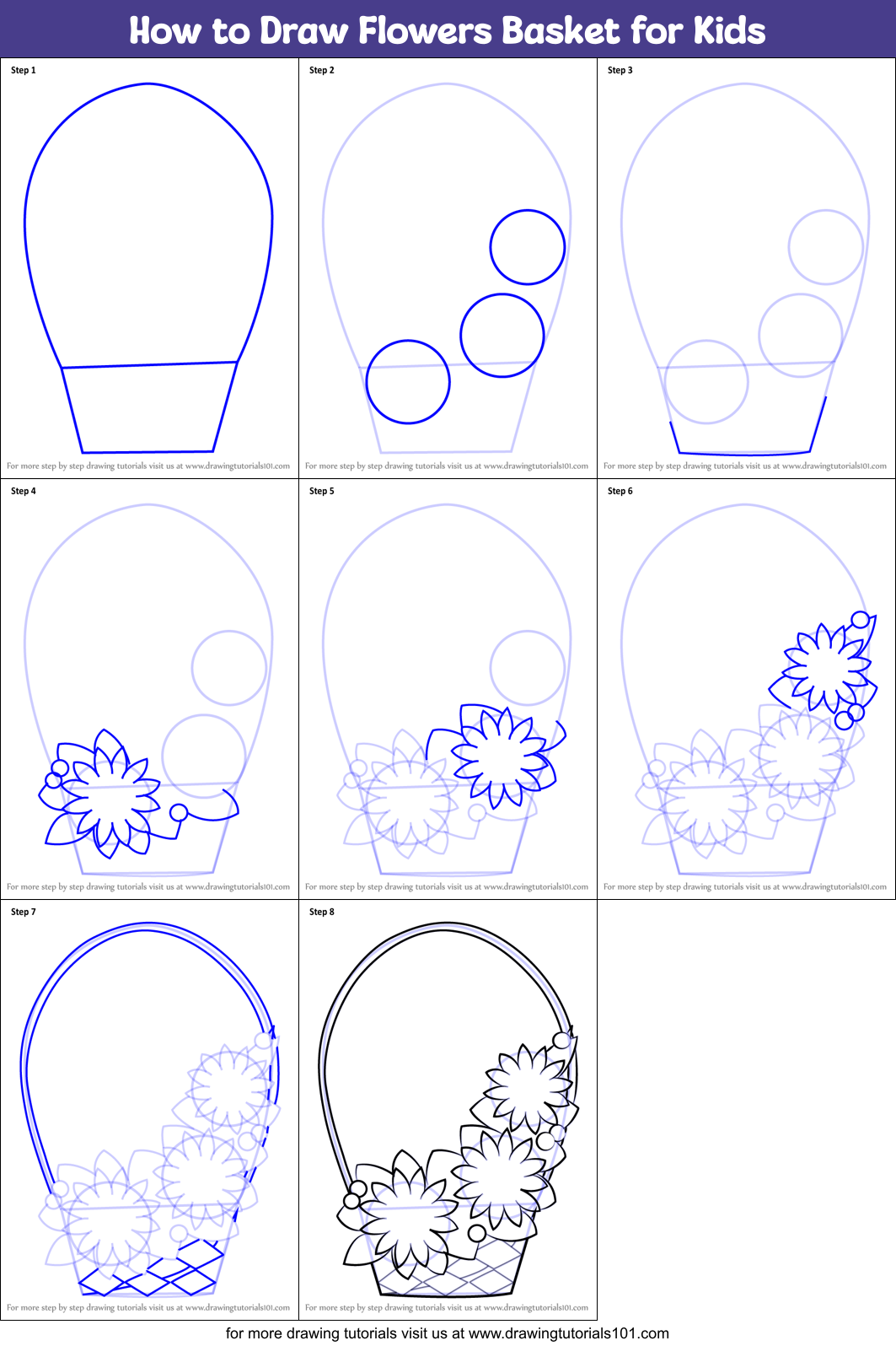 Basket of Flowers | Kids' Crafts | Fun Craft Ideas | FirstPalette.com