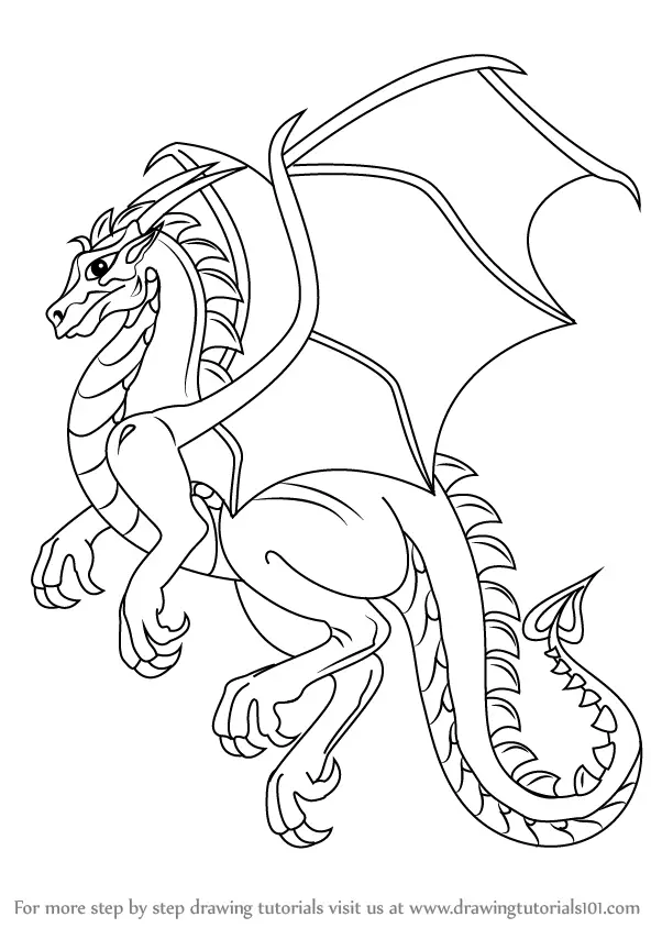 easy drawing of a dragon
