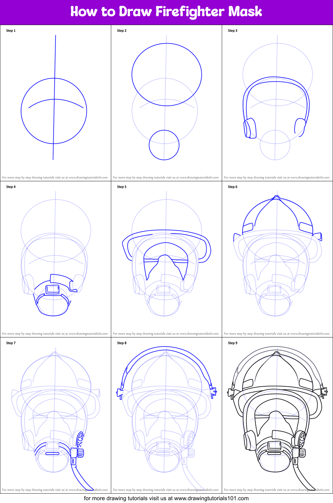 How To Draw Firefighter Mask Printable Step By Step Drawing Sheet Drawingtutorials101 Com - roblox firefighter mask