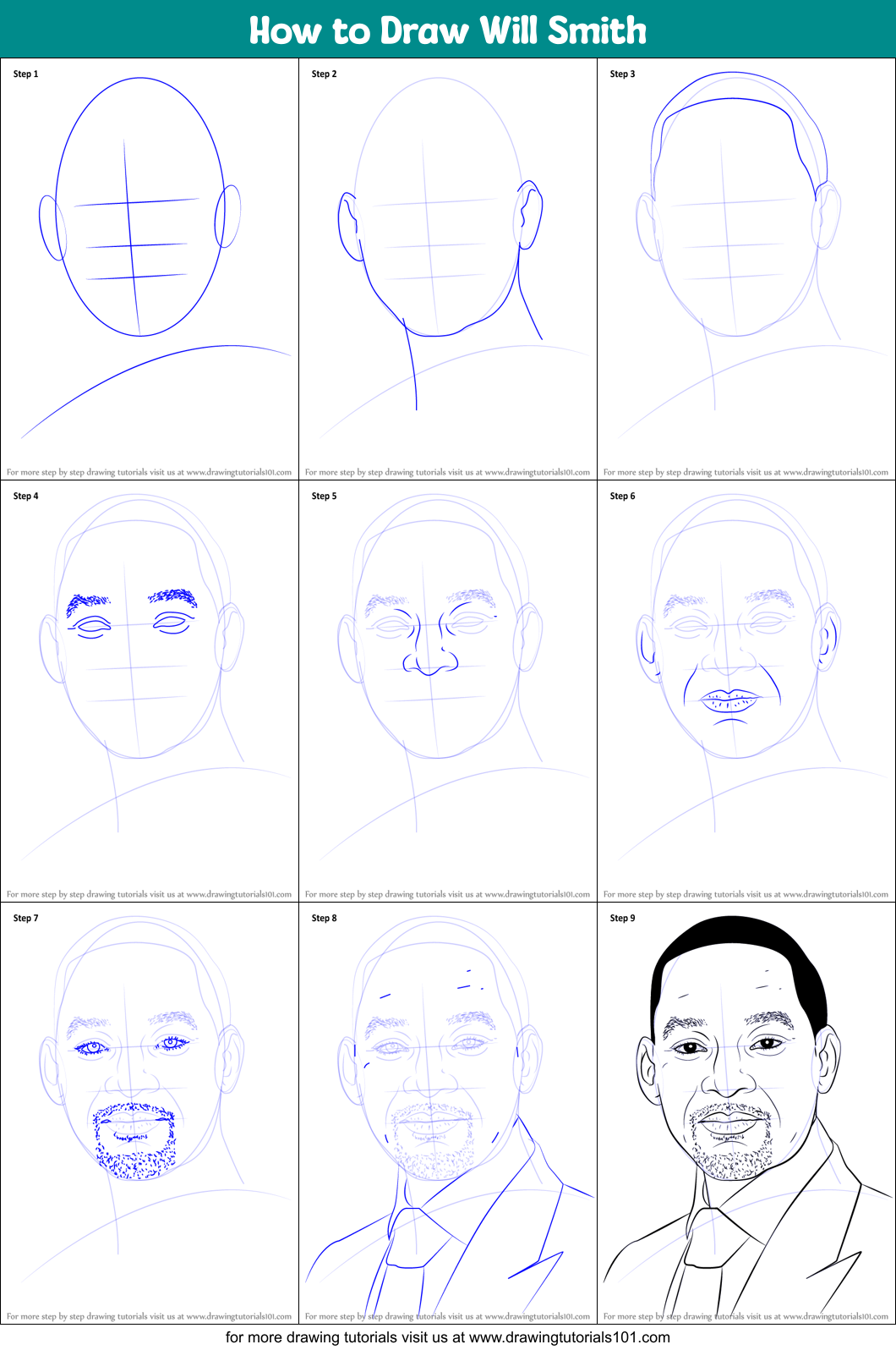 Portrait Drawing Timelapse  Will Smith Pencil Drawing  YouTube