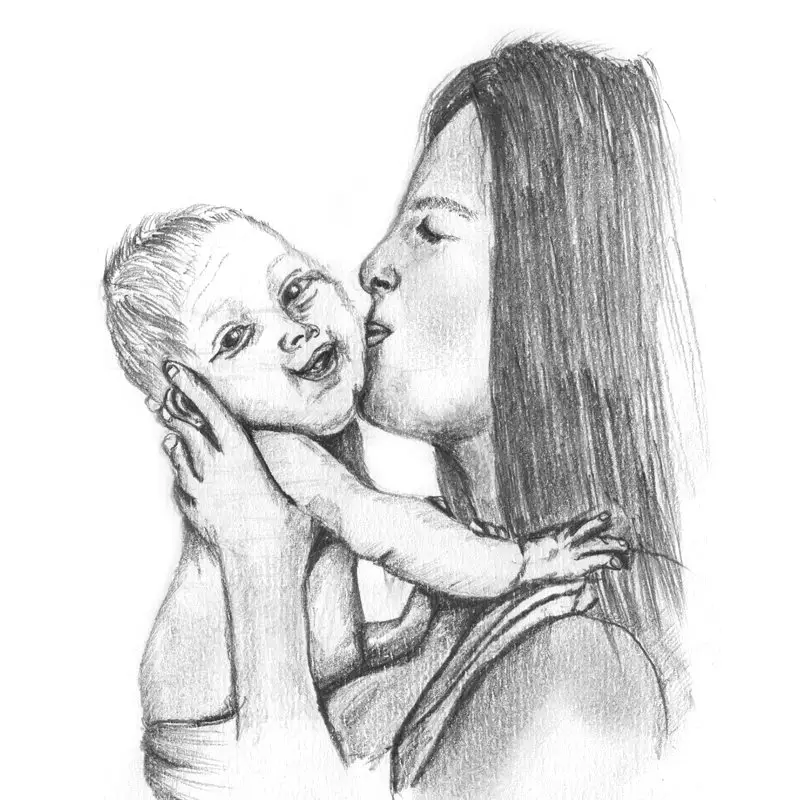 Pencil sketch of my cute baby daughter by chaseroflight on DeviantArt
