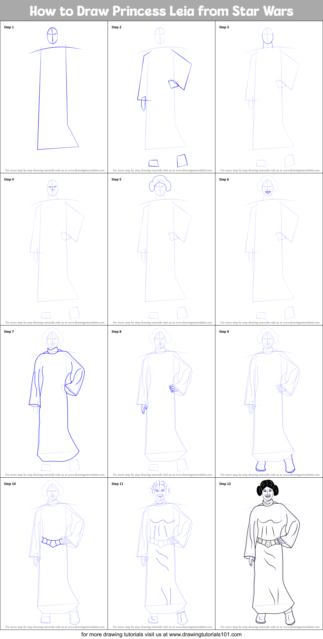 Featured image of post How To Draw Princess Leia We hope you have fun following step by step lesson on how to draw the perfect princess leia
