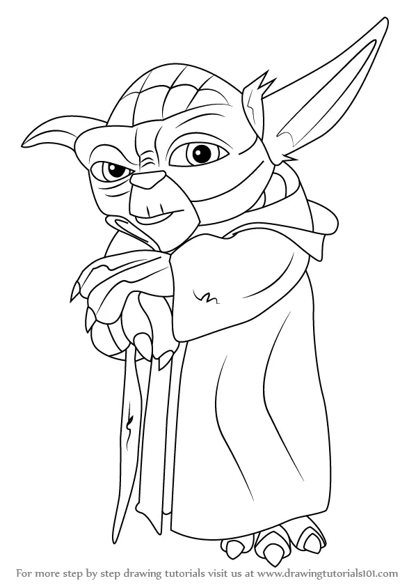 Learn How To Draw Yoda From Star Wars Star Wars Step By Step Drawing Tutorials