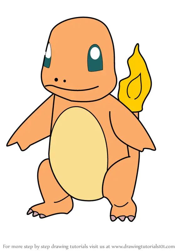 Learn How To Draw Charmander From Pokemon Go Pokemon Go Step By Step Drawing Tutorials It is known as the lizard pokemon. draw charmander from pokemon go