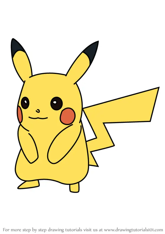 How to Draw Pikachu from Pokemon GO Video : 