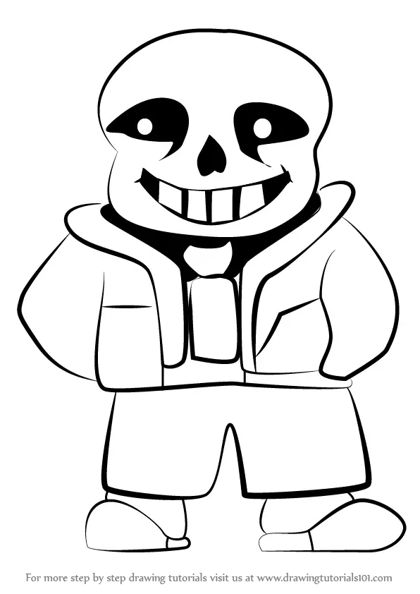 Learn How To Draw Sans From Undertale Undertale Step By Step Drawing Tutorials