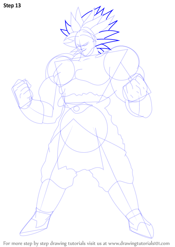 Learn How to Draw Broly from Dragon Ball Z (Dragon Ball Z) Step by Step :  Drawing Tutorials