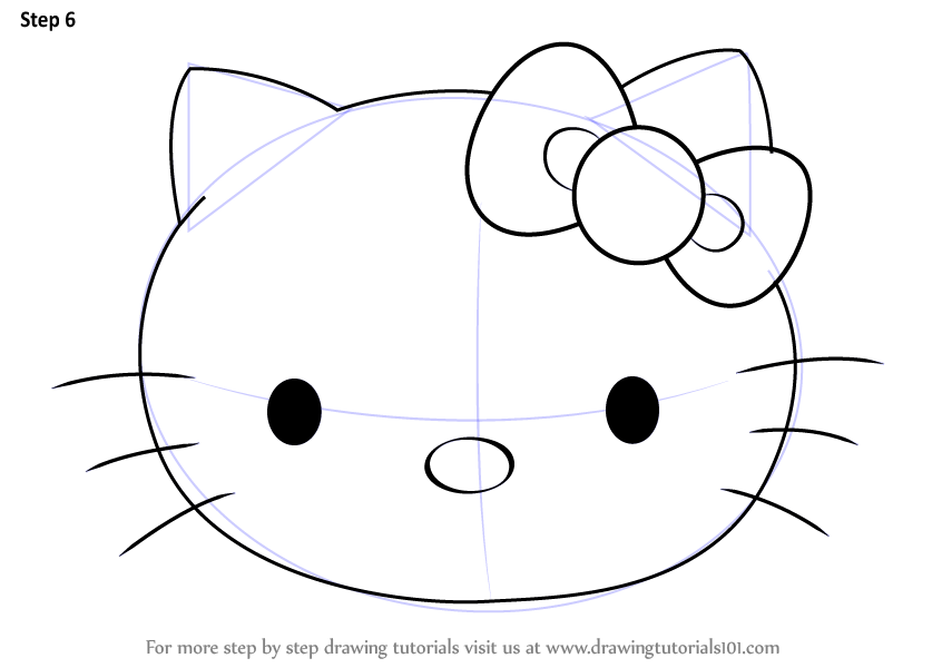 Easy How to Draw Hello Kitty Tutorial Video and Coloring Page