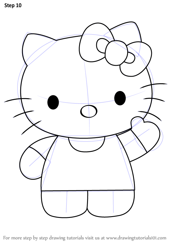 How To Draw Hello Kitty Step By Step