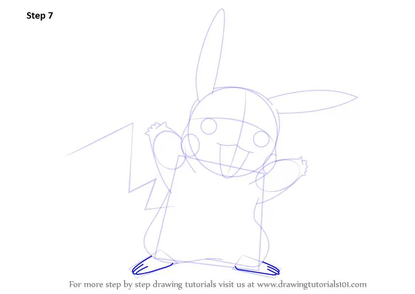 how to draw pikachu, pokemon step 7  Desenho pikachu, Pikachu pikachu,  Pokémon desenho
