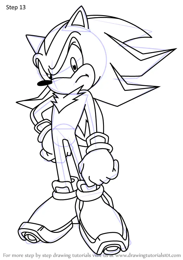 How to Draw Shadow (Sonic) - DrawingNow