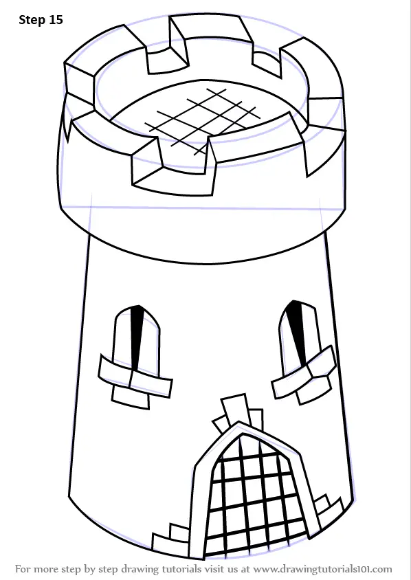 How to draw castle / LetsDrawIt